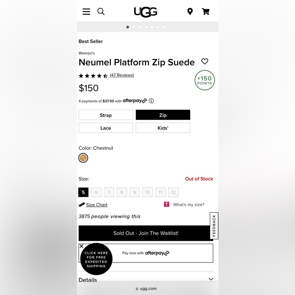 🐪NEW WITH TAGS🐪 UGG Neumel Platform Zip Suede 7,8,9,10,11 - Picture 13 of 13